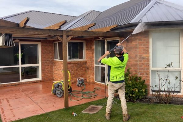 The Lawn Man Sam offers water blasting services to the North Canterbury area